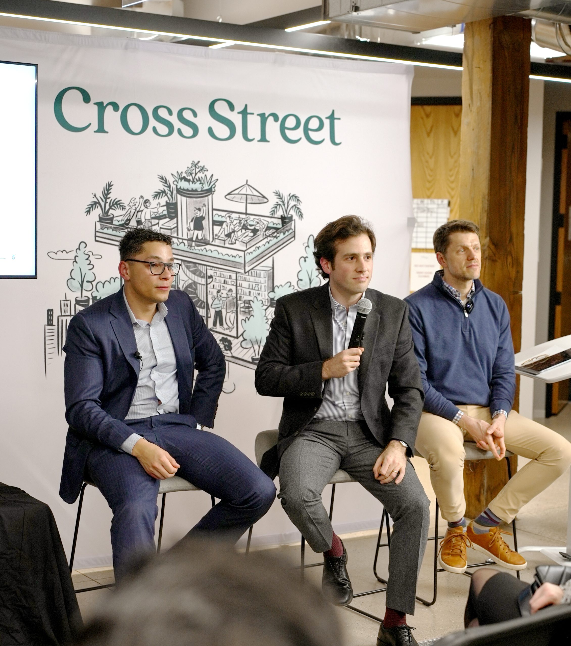 Panelists at Cross Street's Multifamily Investing Decoded event.