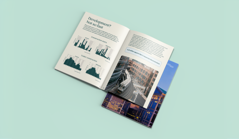 A Mockup of Cross Street's 2025 Chicago Multifamily Midyear Market Report.