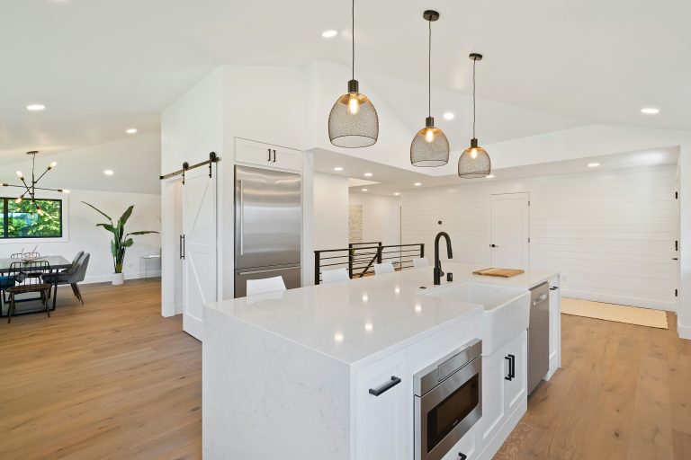 A home for sale, photographed in the style of high-quality real estate marketing photography.
