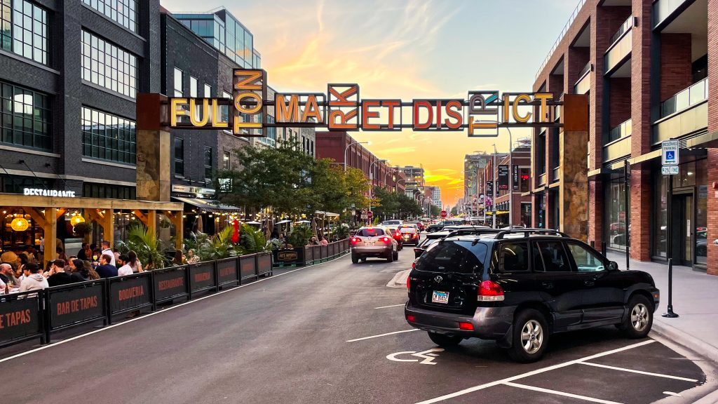 Fulton Market, a neighborhood known for its lofts and loft-style residences.